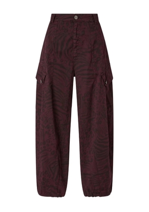 PINKO animal-print cargo pants - Red