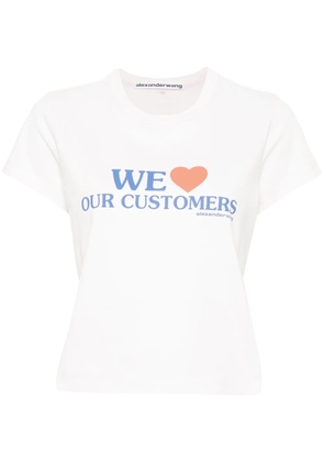 Alexander Wang slogan-print cropped T-shirt - Pink