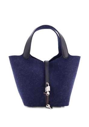 Hermès Pre-Owned Picotin Lock Bag Felt with Leather MM bucket bag - Black