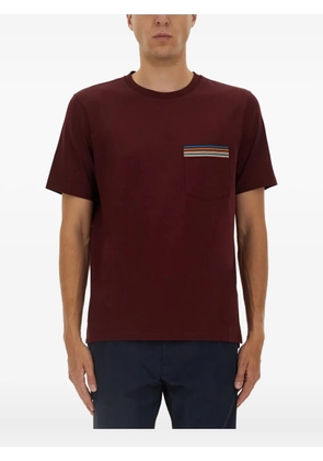 Paul Smith signature-stripe pocket T-shirt - Red
