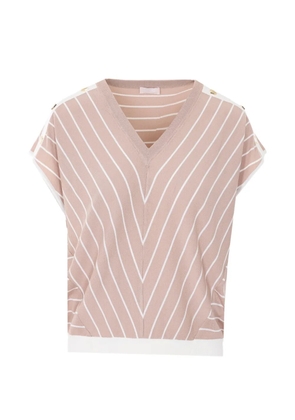LIU JO striped detail t-shirt - Neutrals