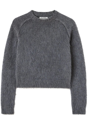 Jil Sander brushed-finish crew-neck jumper - Grey