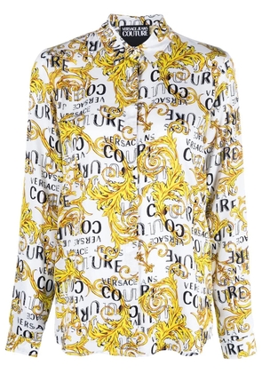 Versace Jeans Couture logo print buttoned shirt - White