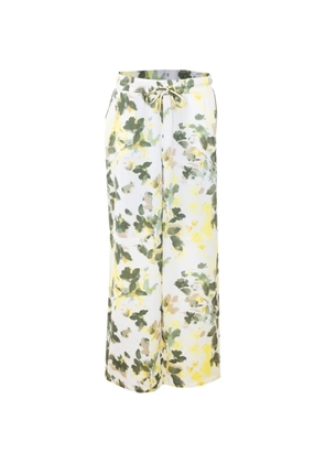 LIU JO floral-print trousers - White