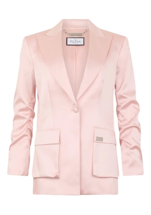 Philipp Plein satin flap-pockets blazer - Pink