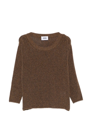 ALPHA STUDIO crew-neck sweater - Brown