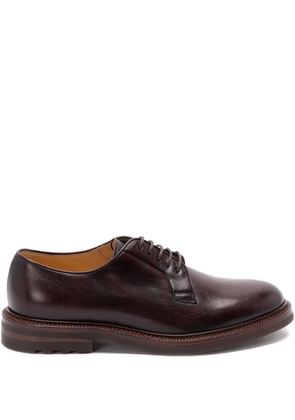 Brunello Cucinelli leather lace-up shoes - Brown