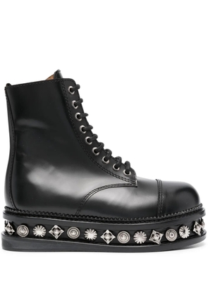 Toga Pulla stud-embellished leather boots - Black