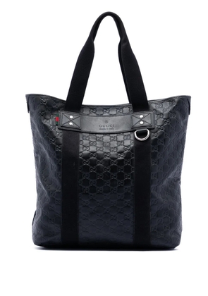 Gucci Pre-Owned 2016-2025 Guccissima Web tote bag - Black