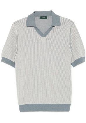 Zanone knitted polo shirt - Blue