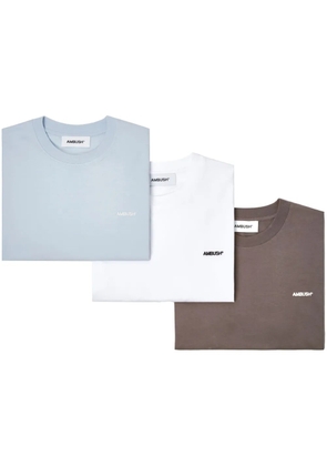 AMBUSH logo-embroidered T-shirt (pack of three) - Blue