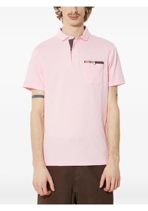 Barbour plaid-pocket polo shirt - Pink