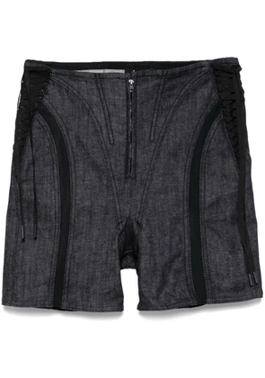 Mugler panelled shorts - Blue