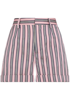 DSQUARED2 logo-patch striped shorts - Pink