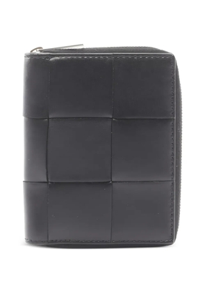 Bottega Veneta Pre-Owned 2010's intrecciato zipper wallet - Black