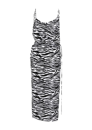 The Attico zebra-print beach dress - Black
