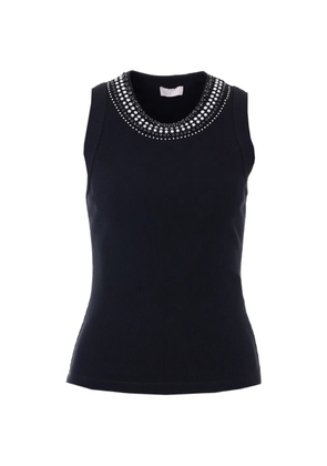 LIU JO studded crewneck top - Black
