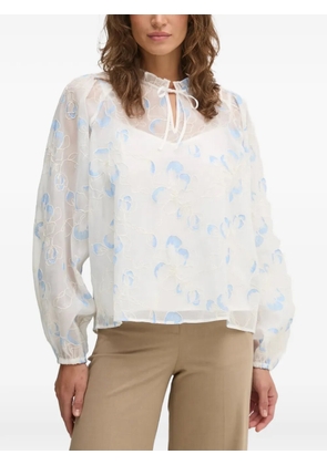 Mos Mosh floral ruffled blouse - White