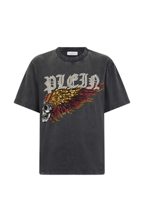 Philipp Plein skull-print round-neck T-shirt - Grey