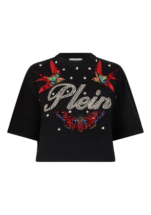 Philipp Plein crew-neck cropped T-shirt - Black