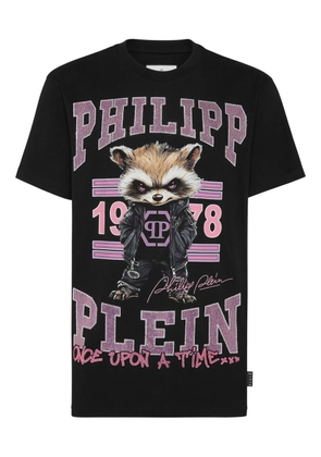 Philipp Plein raccoon-print round neck T-shirt - Black