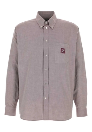 FENDI logo-embroidered shirt - Purple