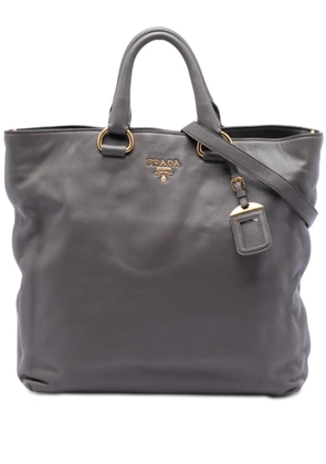 Prada Pre-Owned 2010-2025 Soft Calf Open Convertible Tote satchel - Grey