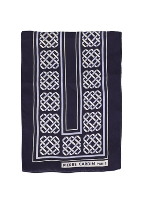 Pierre Cardin Pre-Owned geometrical-pattern foulard - Blue