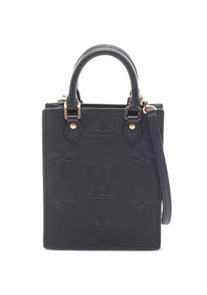 Louis Vuitton Pre-Owned 2021 Petit Sac Plat monogram embossed leather bag - Black