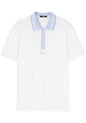 Versace Greca-collar polo shirt - White
