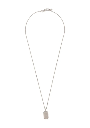 Alexander McQueen engraved logo necklace - Silver