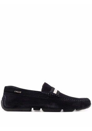 Bally Pearce Leather Drivers In Navy wide foot morphology - Blue