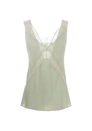 PINKO lace-detail T-shirt - Green