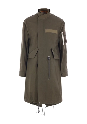 sacai patch-pocket drawstring coat - Green