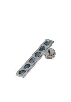 Parts of Four embellished plate earring - Silver