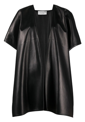 Valentino Garavani draped short-sleeve cape - Black