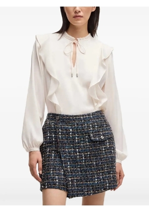 BOSS ruffle-detail blouse - Neutrals