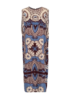 Valentino Garavani Pre-Owned floral-pattern sleeveless dress - Blue