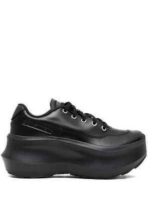 Comme Des Garçons Salomon leather platform sneakers - Black