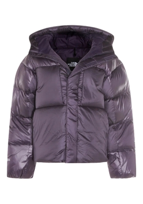 The North Face logo-print padded jacket - Purple