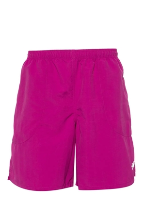 Stüssy logo-print swim shorts - Purple