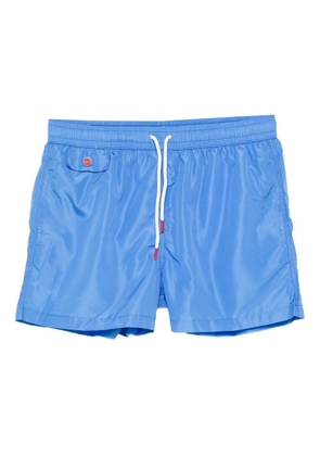 Kiton drawstring-waist swim shorts - Blue