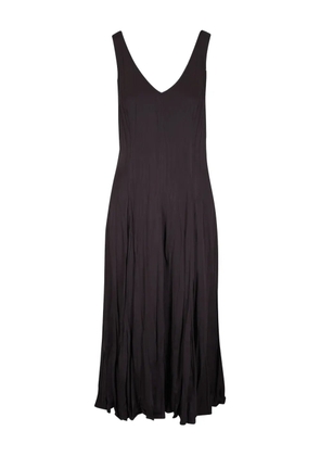 Michael Kors v-neck pleated midi dress - Brown