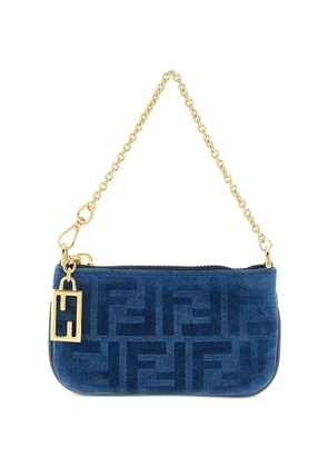 FENDI FF-motif logo-detail mini bag - Blue