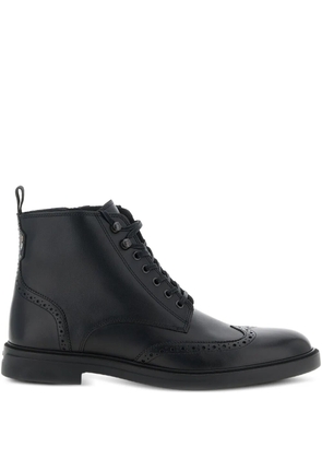 BOSS leather biker boots - Black
