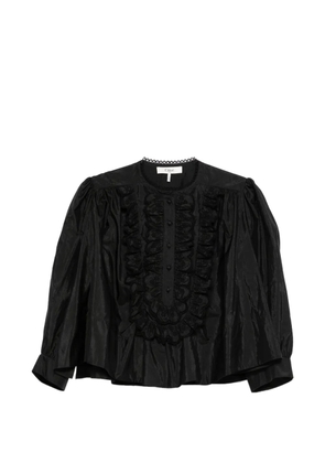 Chloé ruffled bib blouse - Black