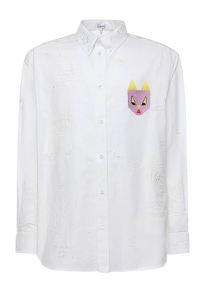 LOEWE x Louis Wain cat-appliqué shirt - White