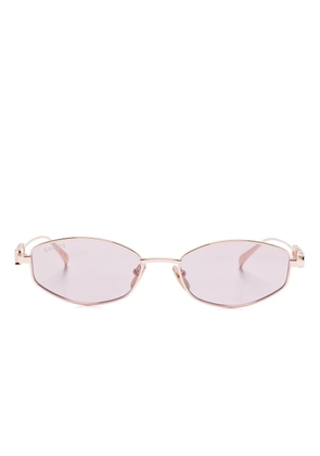 Gucci Eyewear oval-frame sunglasses - Gold