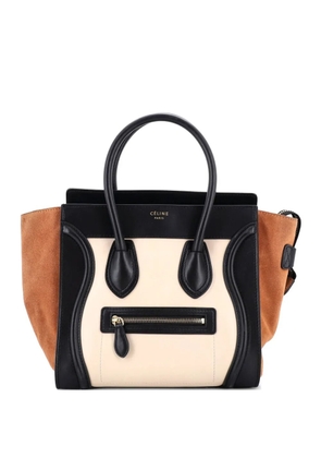 Celine Pre-Owned Tricolor Luggage Bag Leather Micro tote bag - Black