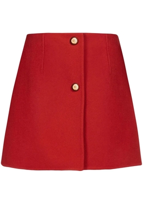 Ferragamo Cashmere-blend A-line mini skirt - Black